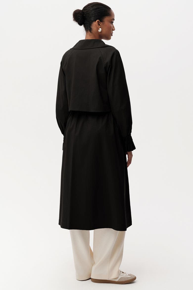 Daniele Belted Midi Trenchcoat, Alternate, color, BLACK
