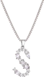 Adornia Mixed Crystal Initial Pendant Necklace