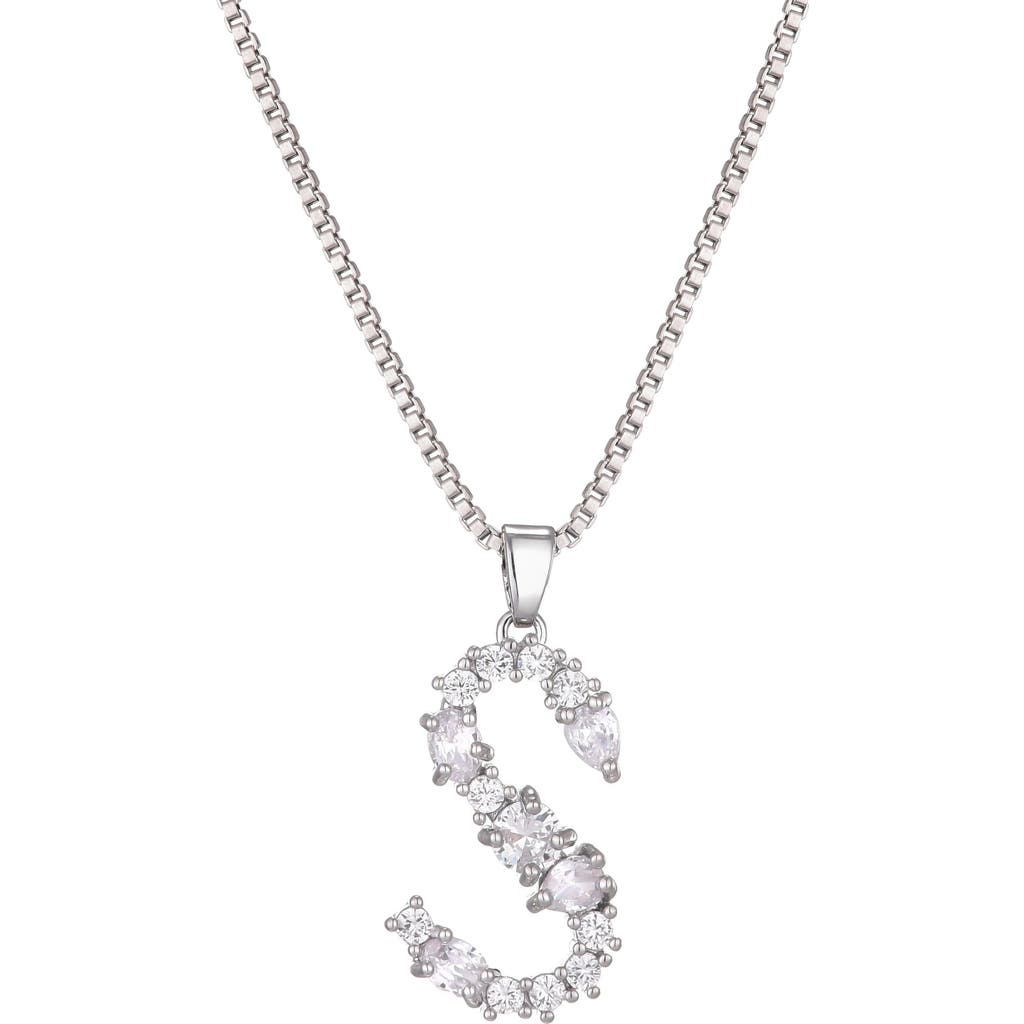 Adornia Mixed Crystal Initial Pendant Necklace