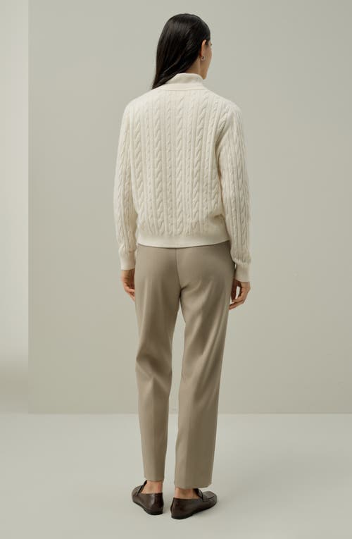 Lilysilk Cable-knit Baby Cashmere Cardigan In Neutral