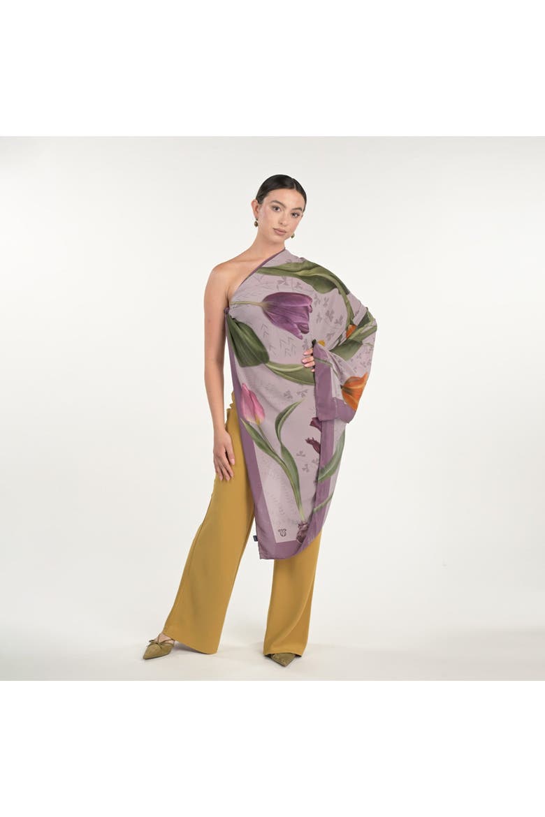 Tulip Scarf, Main, color, Purple