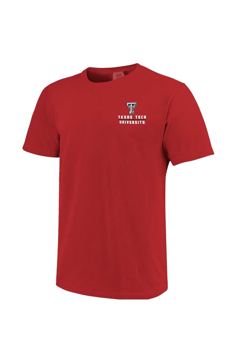 Men's Red Texas Tech Red Raiders Striped Campus Skyline T-Shirt, Alternate, color, Red