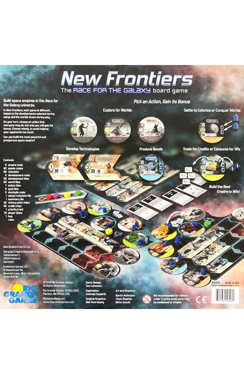 Rio Grande Games New Frontiers The Race For The Galaxy Board Game, Alternate, color, Multicolored