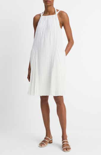 Vince Pleated A-Line Halter Dress