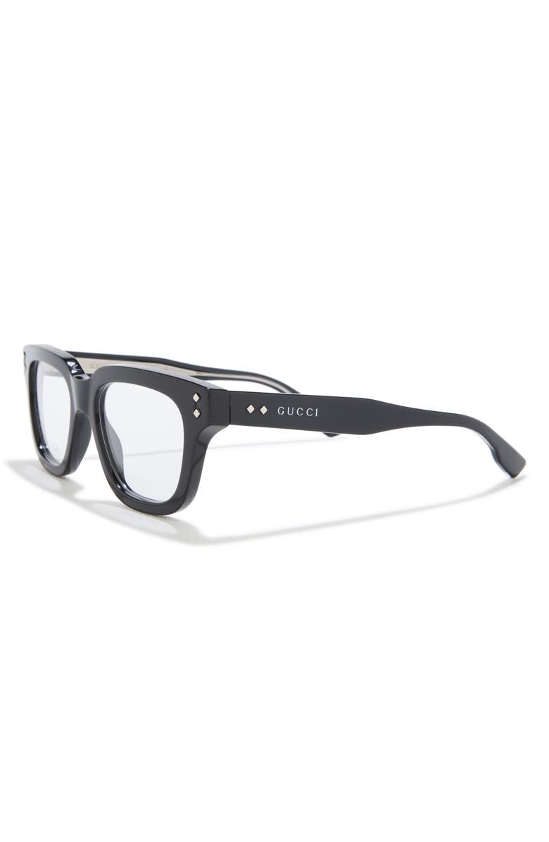 Gucci 50mm Square Optical Frames, Alternate, color, 