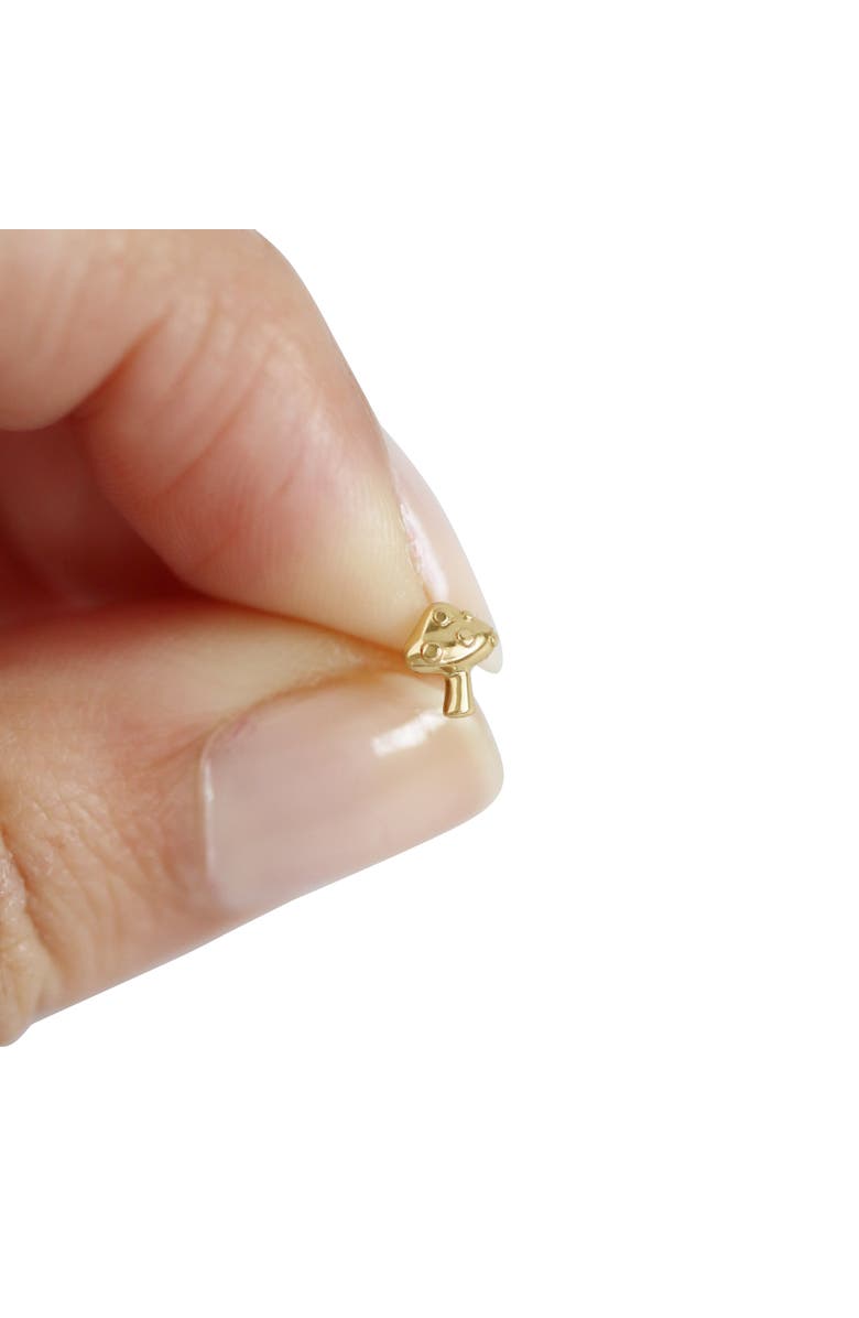 Whit Jewelry 14K Yellow Gold Mushroom Stud, Alternate, color, Gold - Butterfly Back