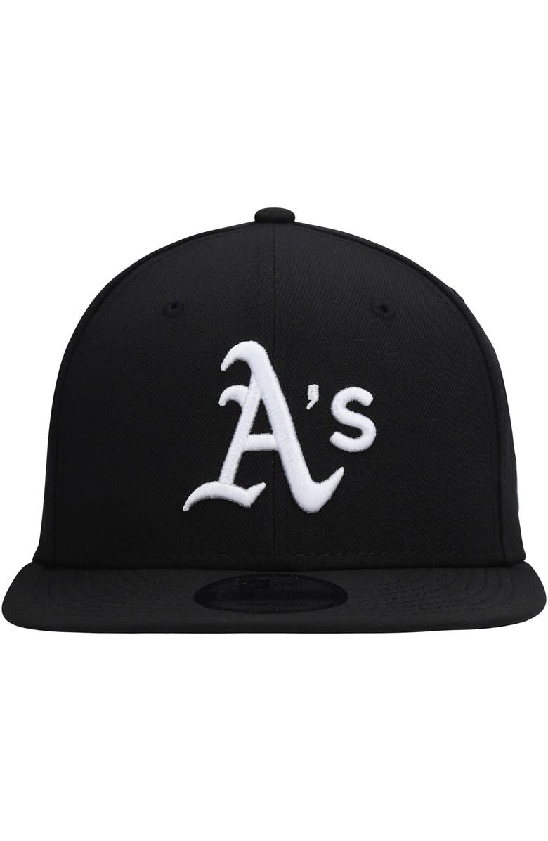 New Era Men's New Era Black Oakland Athletics Team 9FIFTY Snapback Hat, Alternate, color, 