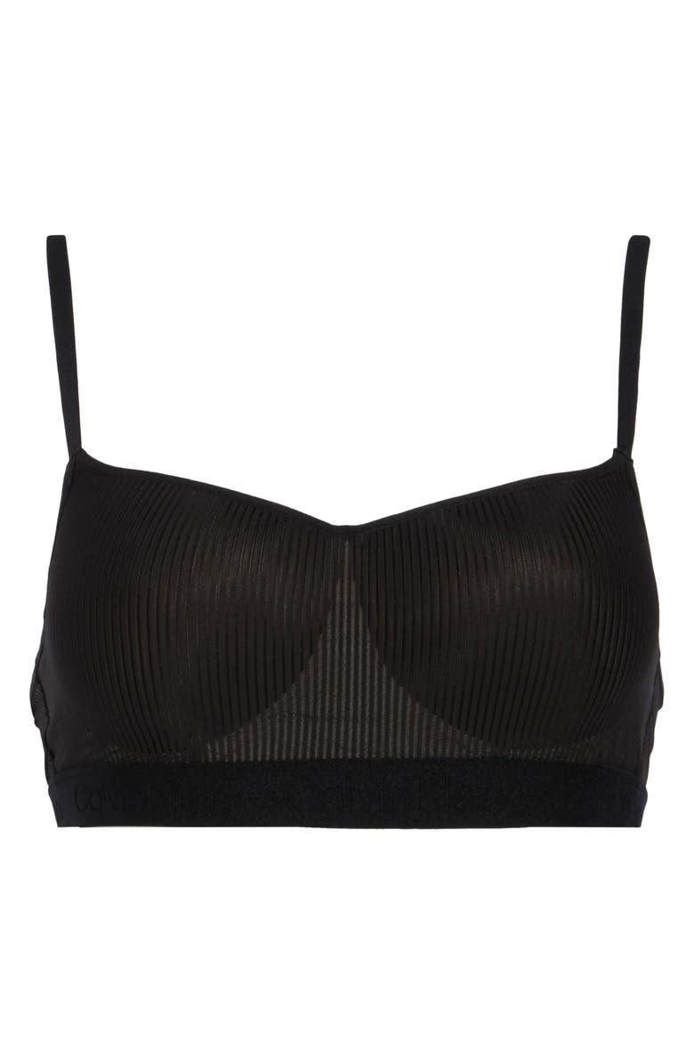 Calvin Klein Sensual Sheer Wire Free Bra, Main, color, Black