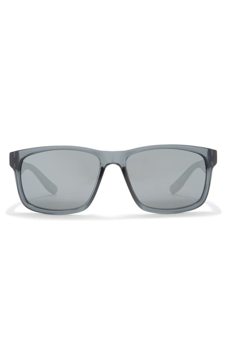 Nike Cruiser 59mm Square Sunglasses, Main, color, Black Grey Silver