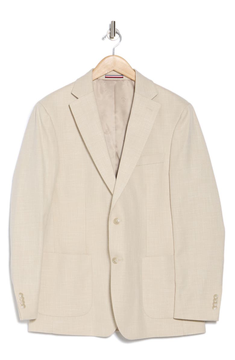 Tommy Hilfiger Tan Solid Notch Lapel Sport Coat, Alternate, color, Tan