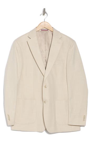 Tommy Hilfiger Tan Solid Notch Lapel Sport Coat In Tan