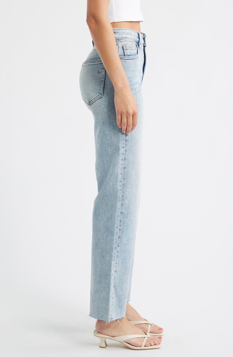 HIDDEN JEANS Raw Hem Straight Leg Jeans, Alternate, color, Med.wash
