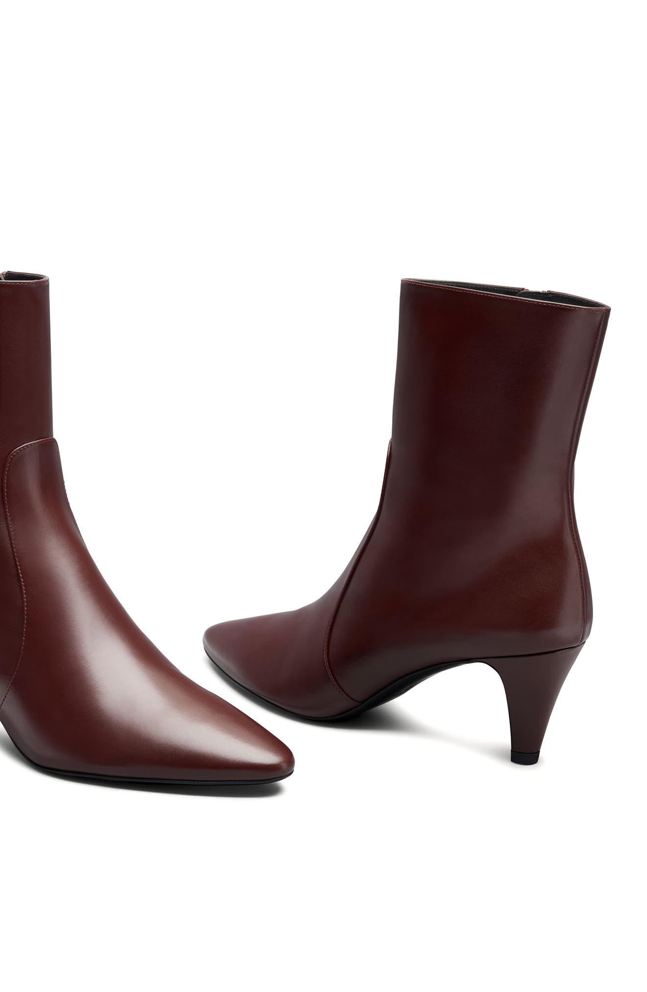 Lennon Leather Bootie, Alternate, color, DARK OAK