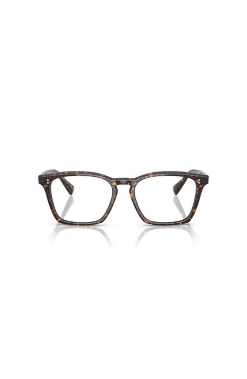 Oliver Peoples 52mm Rectangle Optical Glasses In Black