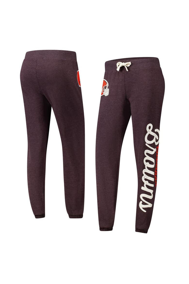 Women's G-III 4Her by Carl Banks Brown Cleveland Browns Scrimmage Fleece Pants, Main, color, Brown
