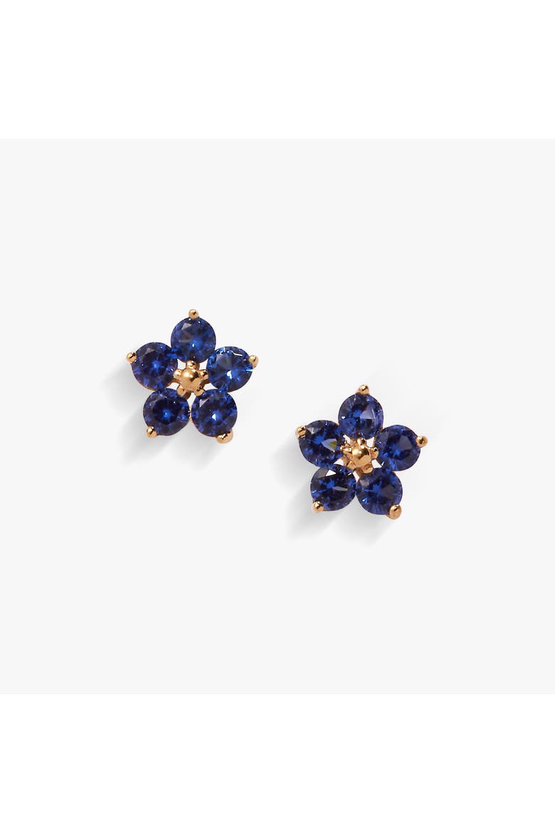 Crystal Forget-Me-Not Flower Earrings, Main, color, Gold