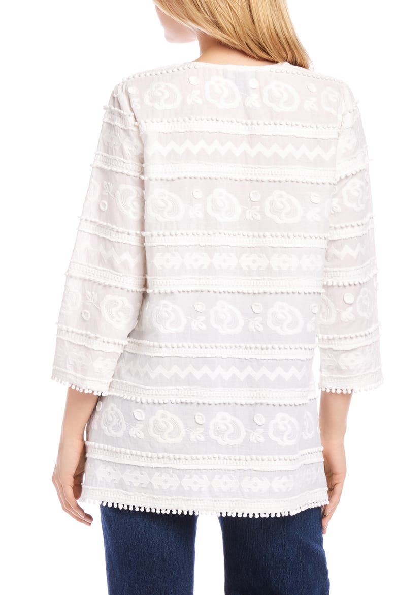 Embroidered Tunic Top, Alternate, color, OFF WHITE
