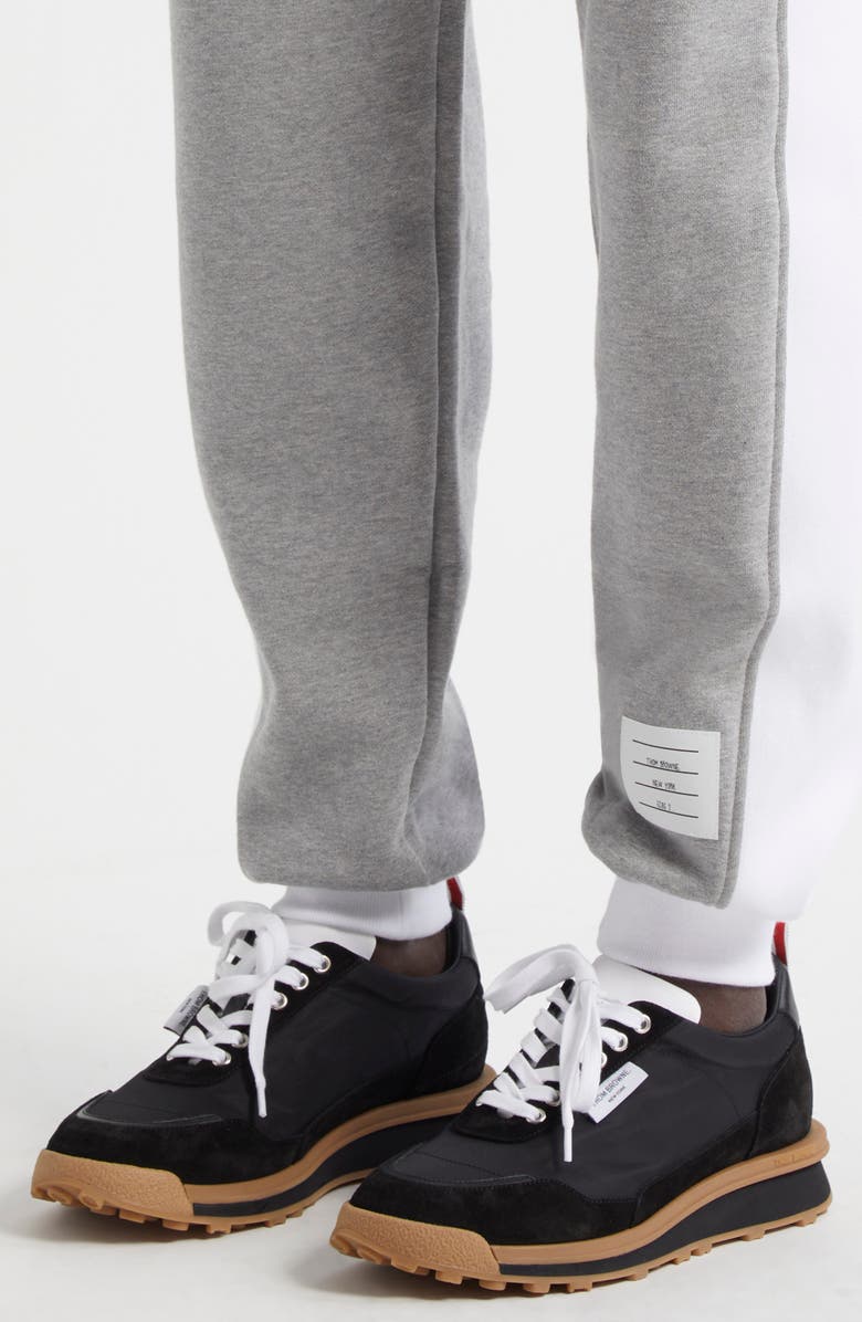 Thom Browne 4-Bar French Terry Joggers, Alternate, color, Light Grey