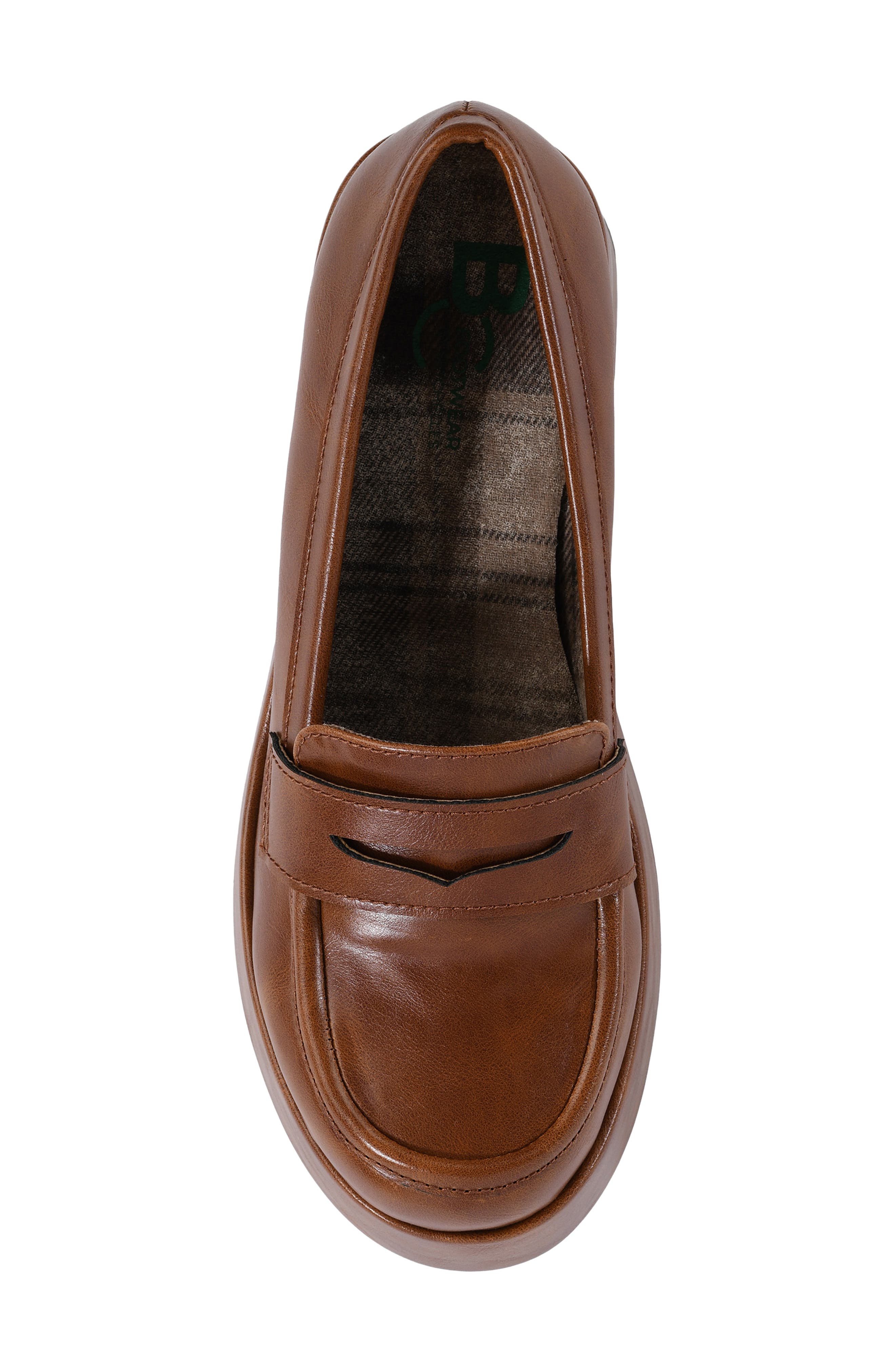 Ambitious Faux Leather Platform Wedge Loafer, Alternate, color, TAN