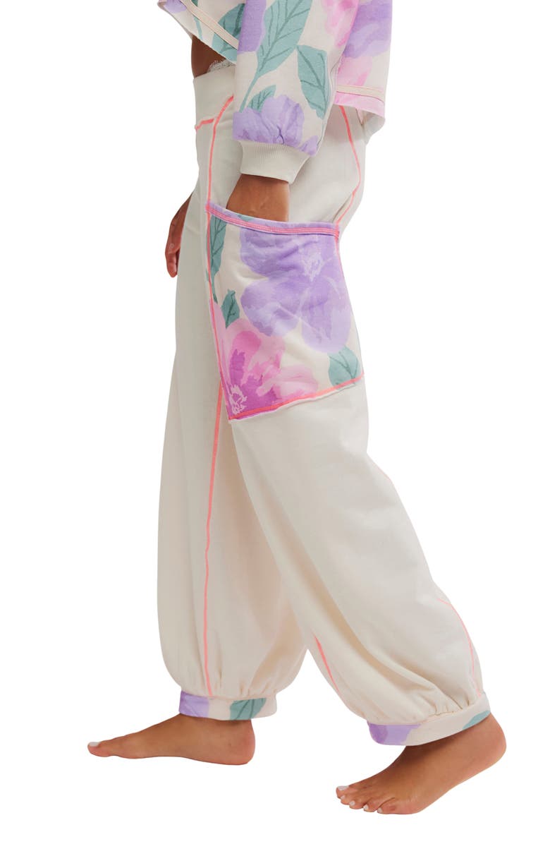 Free People Summer Loving Joggers, Alternate, color, Ivory Combo