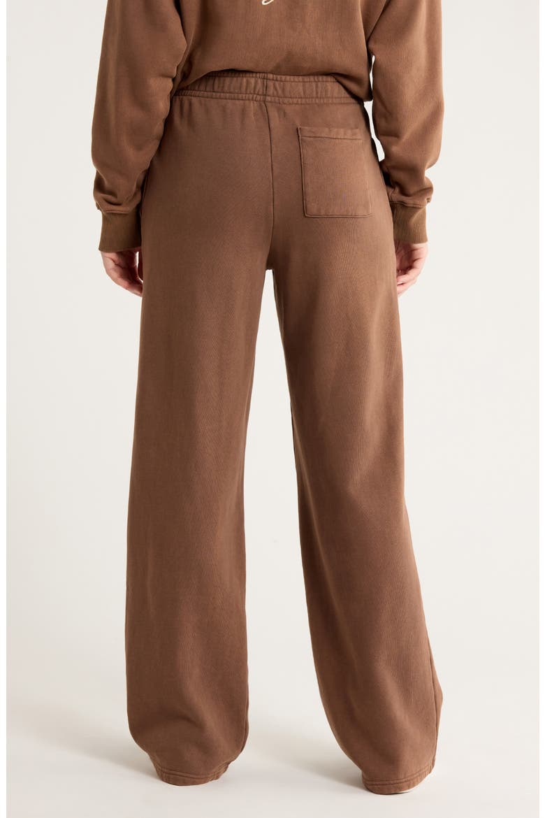 Baggy Cotton Blend Fleece Sweatpants, Alternate, color, BROWN