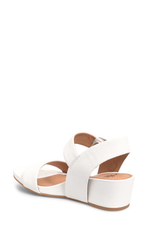 Söfft Vaya Ankle Strap Wedge Sandal In True White