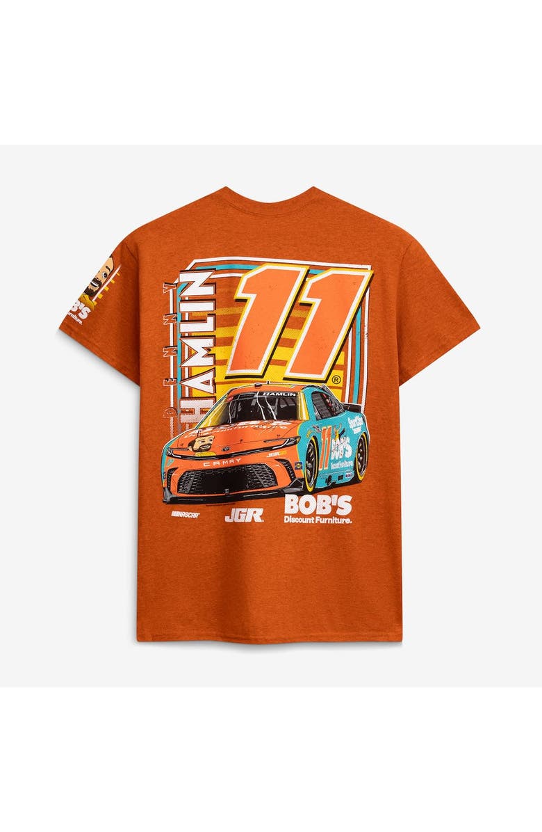 JOE GIBBS RACING TEAM COLLECTION Men's Joe Gibbs Racing Team Collection Orange Denny Hamlin #11 Bob's Discount Furniture T-Shirt, Alternate, color, Orange