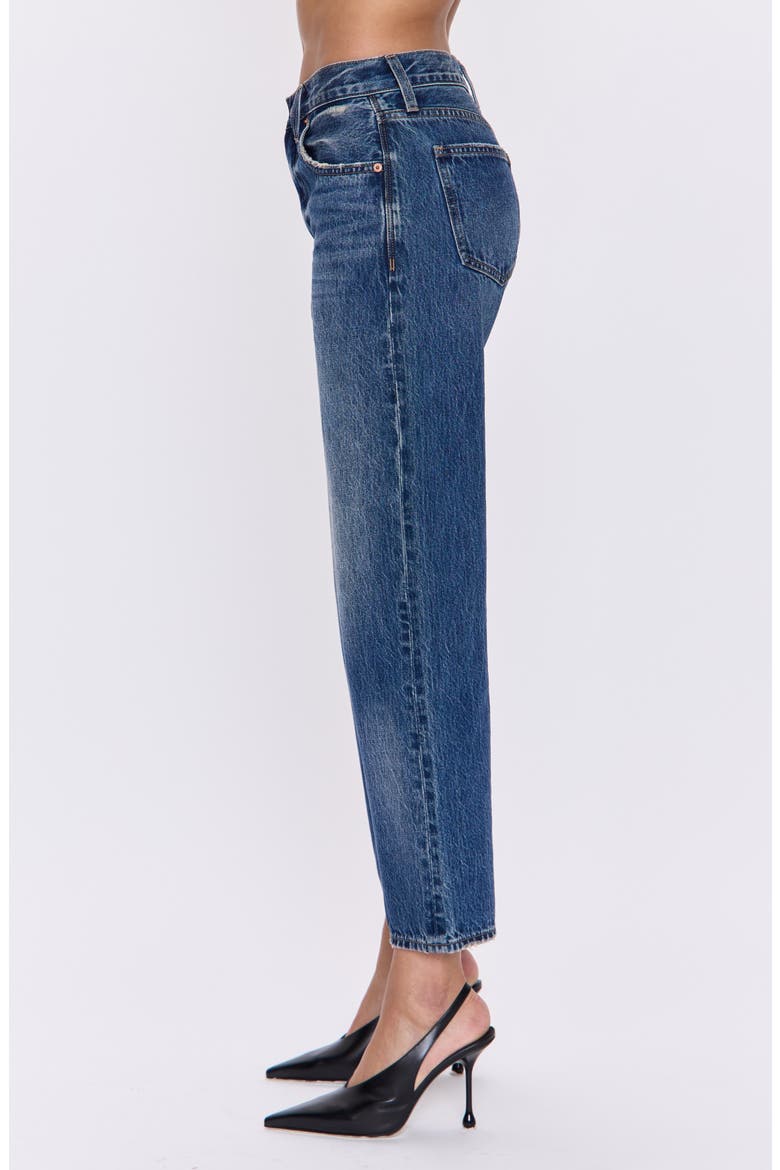 Lexi Distressed Studded Crop Barrel Jeans, Alternate, color, ARTISAN