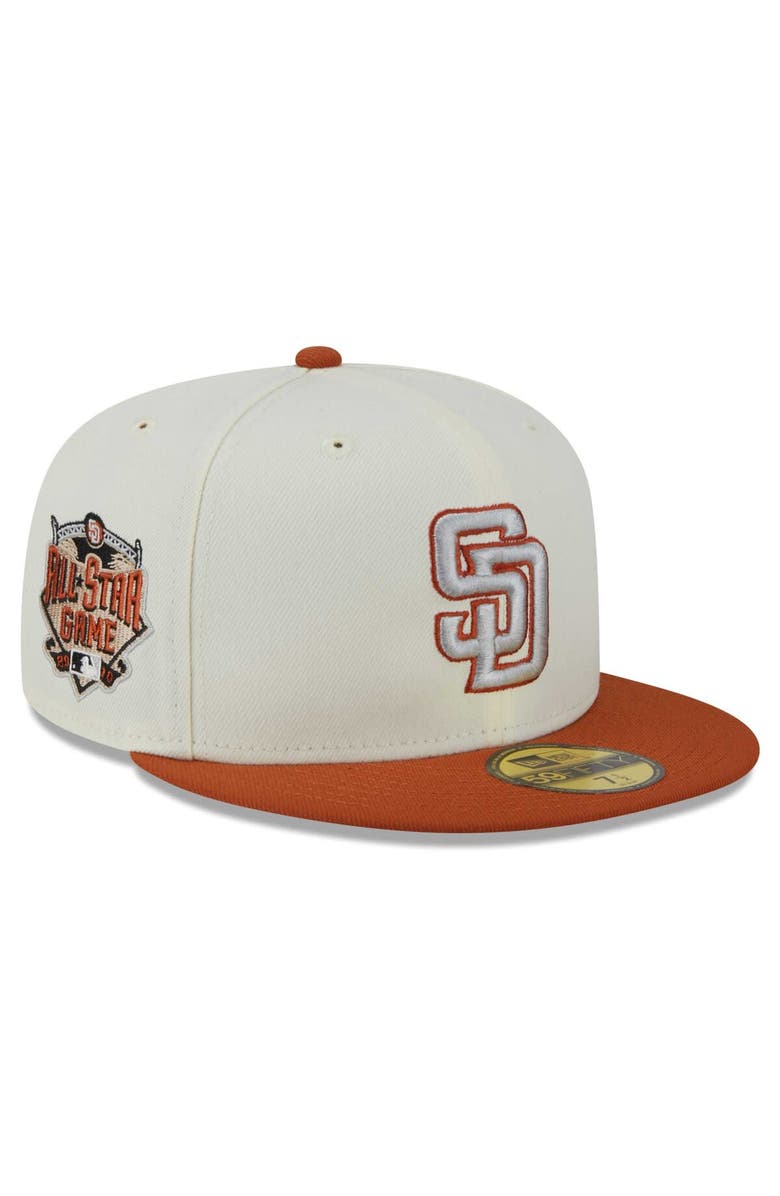 New Era Men's New Era Cream/Orange San Diego Padres 59FIFTY Fitted Hat, Alternate, color,