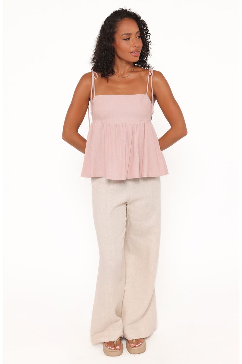 Zephyra Tie Strap Babydoll Camisole, Alternate, color, PINK