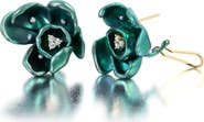 Graziela Green Titanium Orchid Earrings