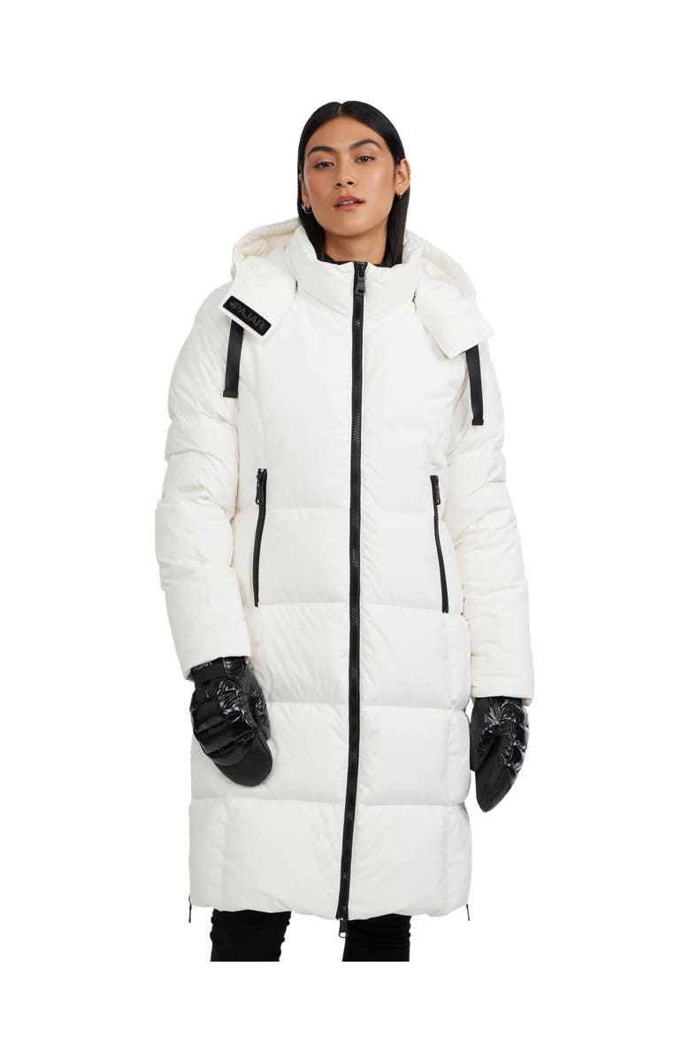 Pajar Zaniah Long Channel Quilted Puffer, Main, color, White Opal