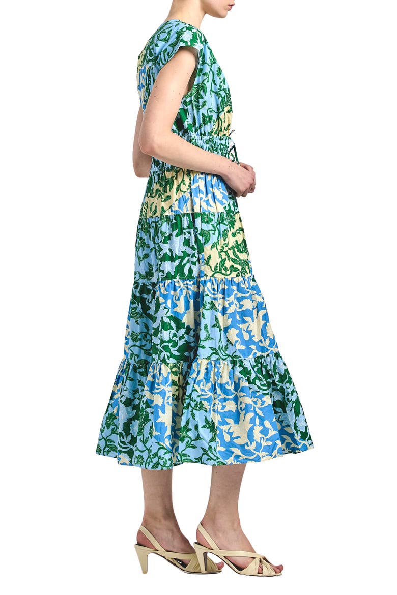 Fatima A-Line Dress, Alternate, color, BLUE BOTANICAL