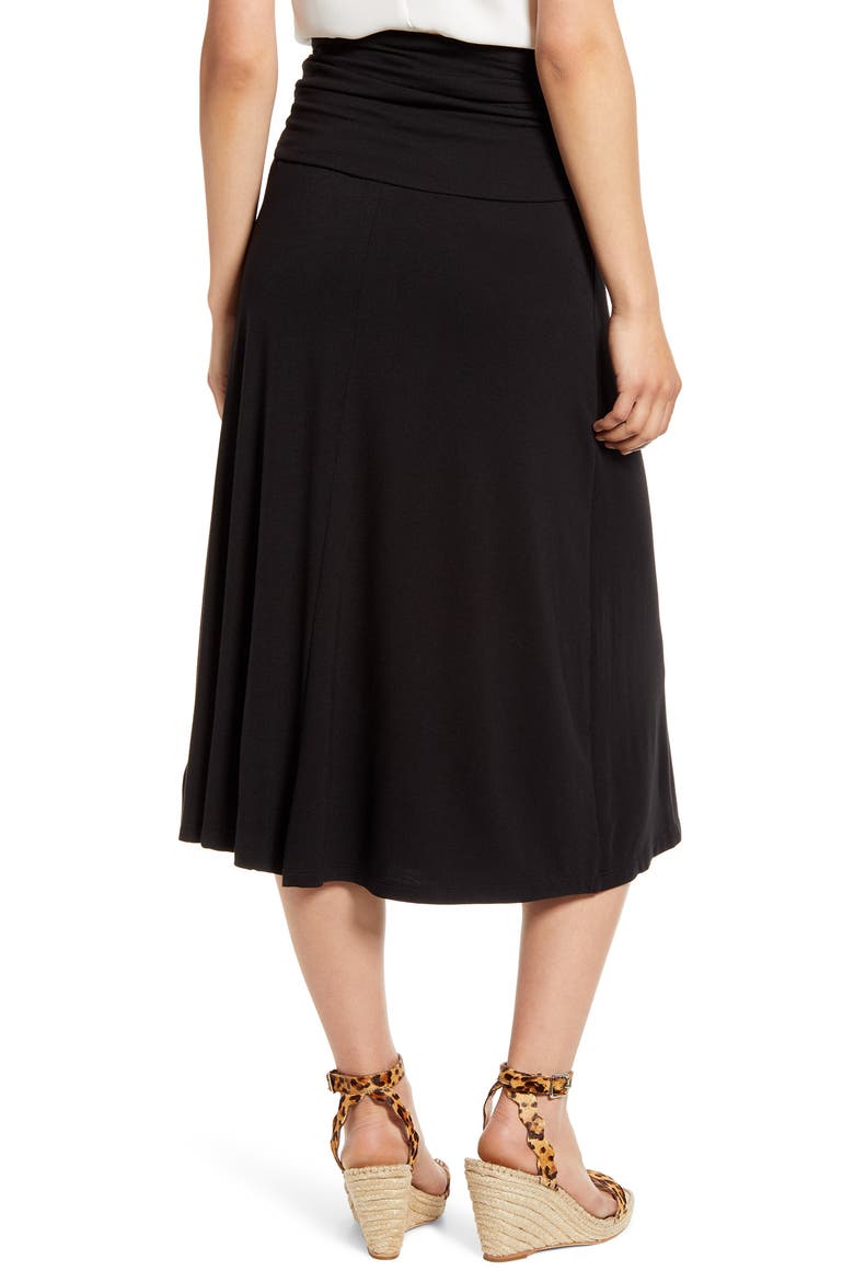 Andie Convertible Knit Skirt, Alternate, color, BLACK