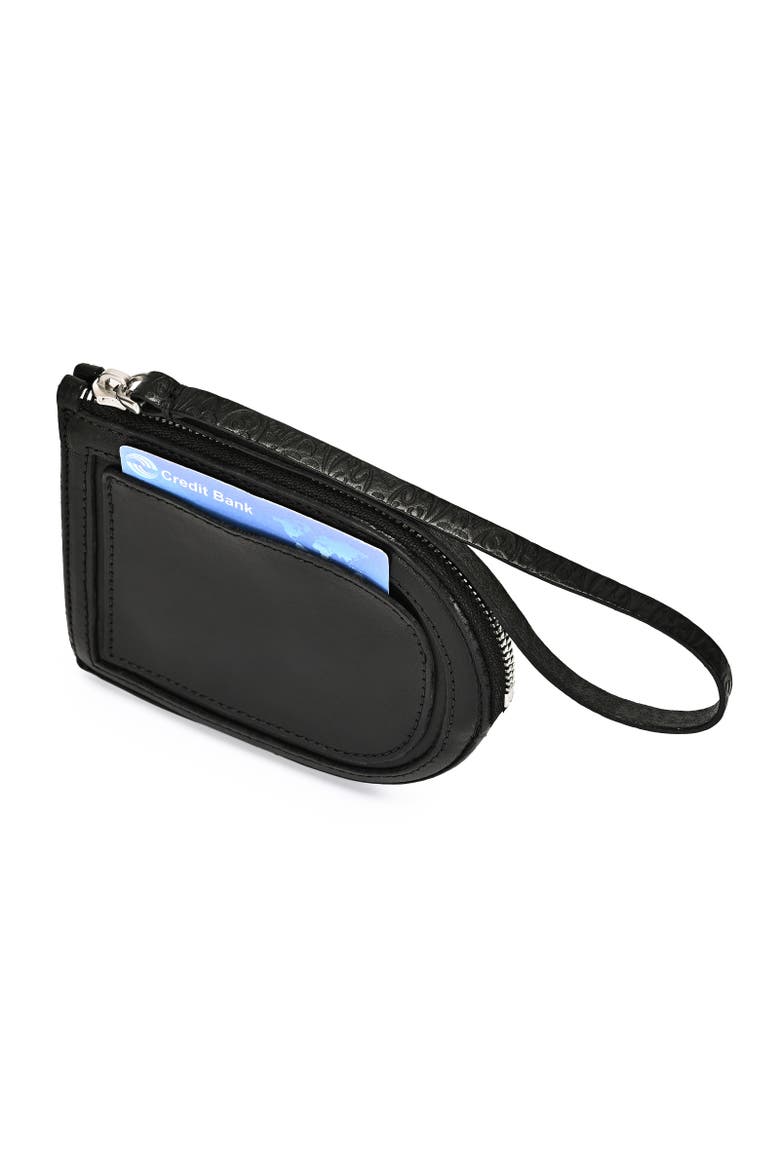 Lily Genuine Leather Traveler Wallet, Alternate, color, Black