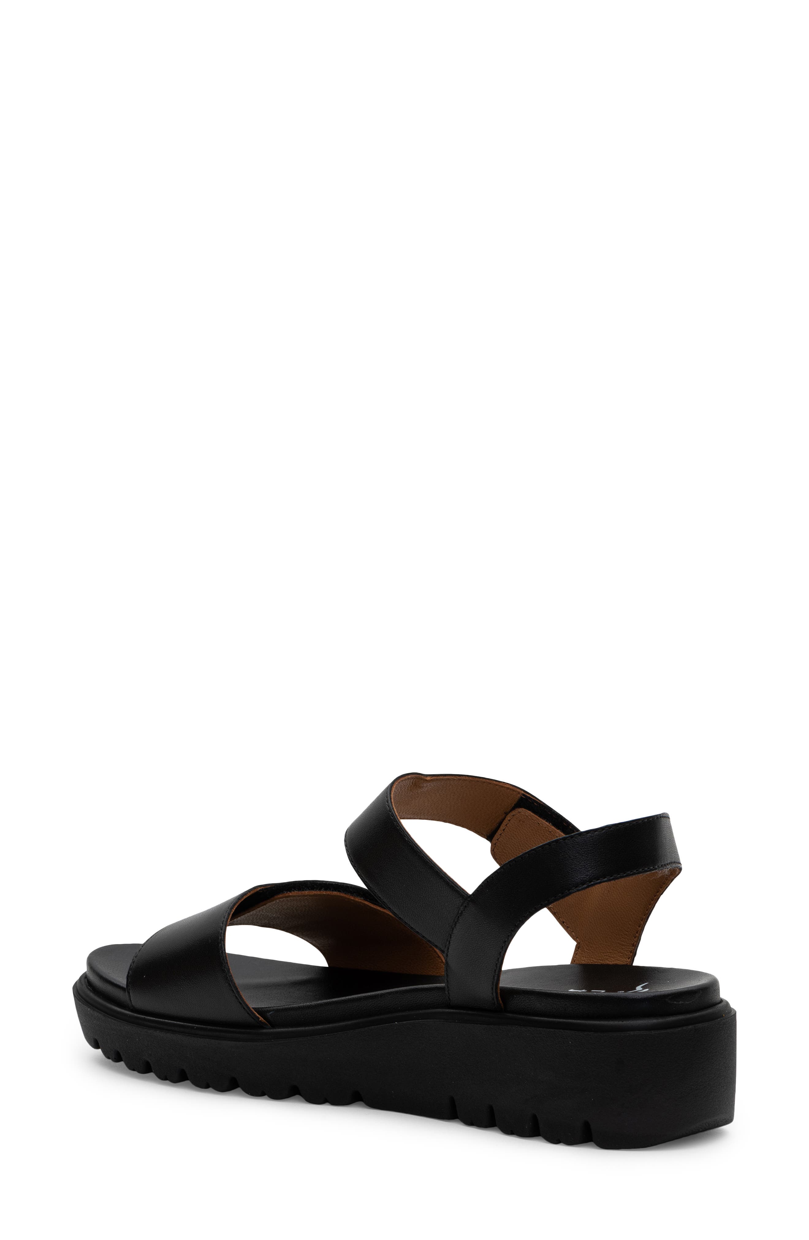 ara Bellvue II Strappy Sandal, Alternate, color, Black Nappa Leather