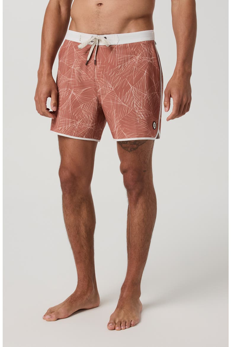 Cruise Swim Trunks, Alternate, color, VINTAGE RED PALM SHADOW