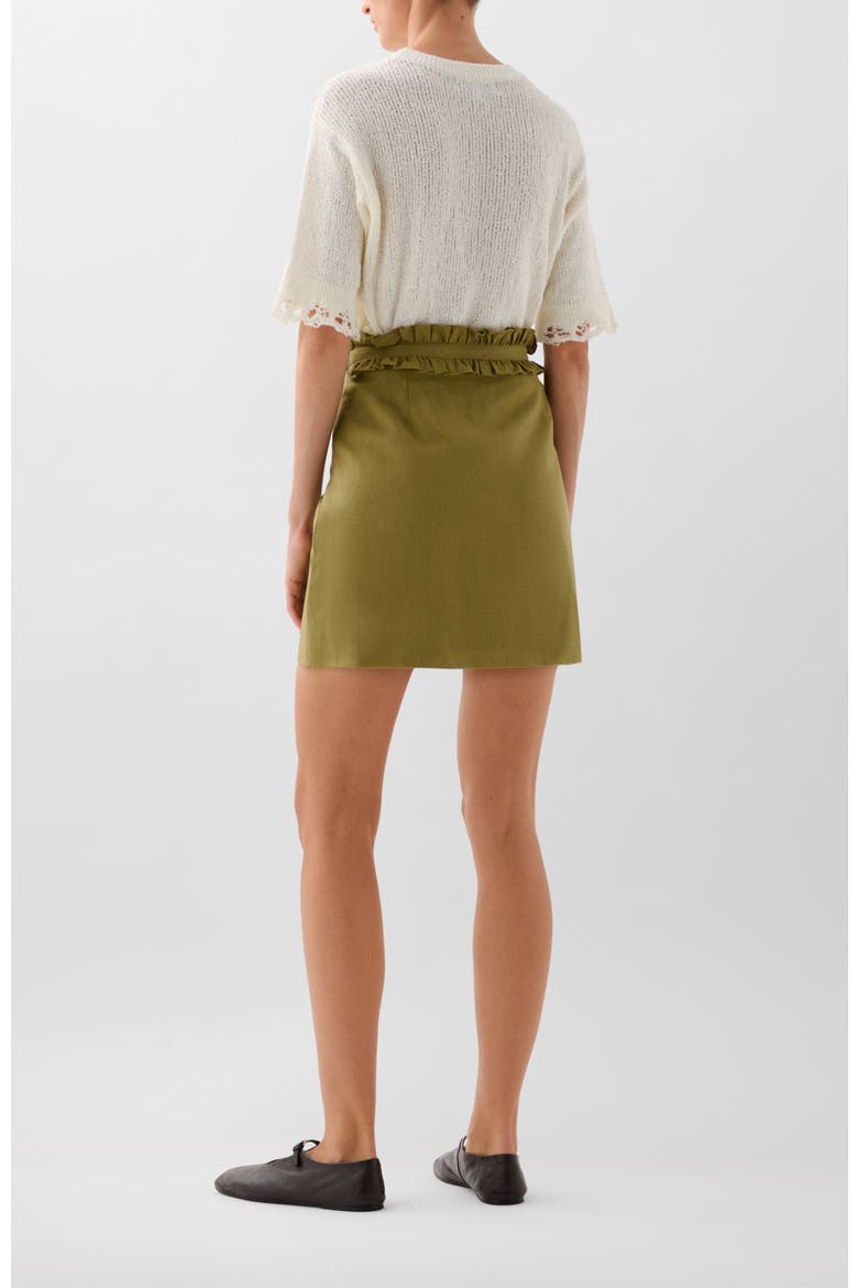 Ruffle Prep Mini Skirt, Alternate, color, Khaki