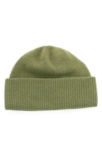 Portolano Cashmere Rib Hat In Green