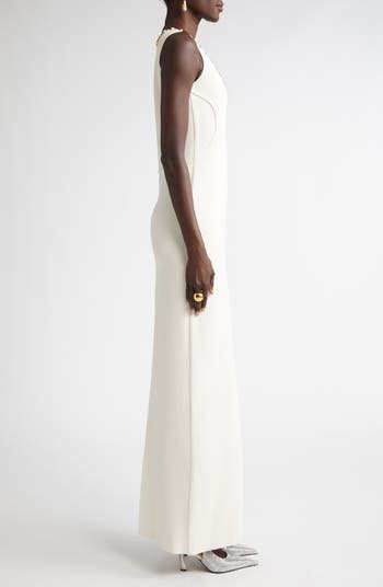 Embellished Milano Knit Gown