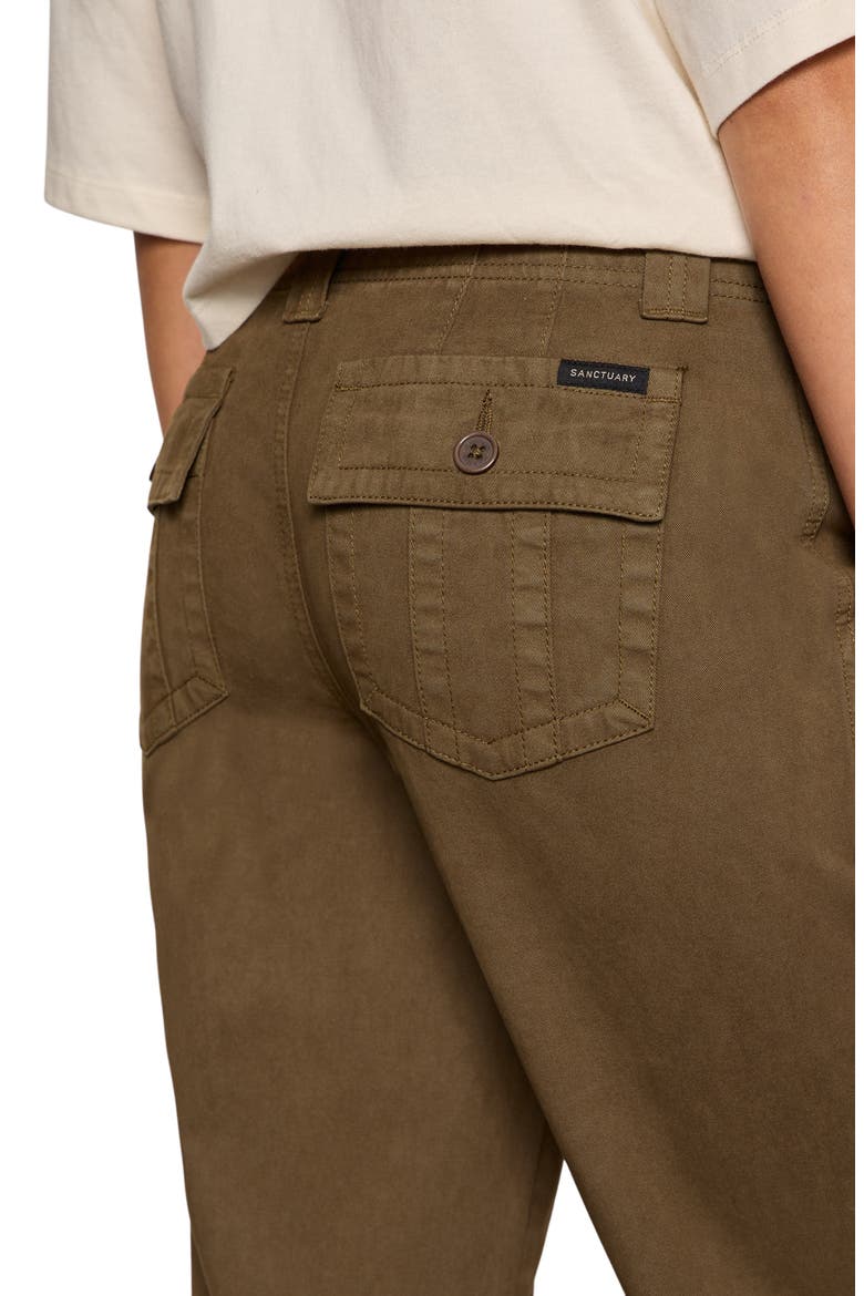 Reissue Peace Bootleg Cotton Pants, Alternate, color, BURNT OLIVE GREEN