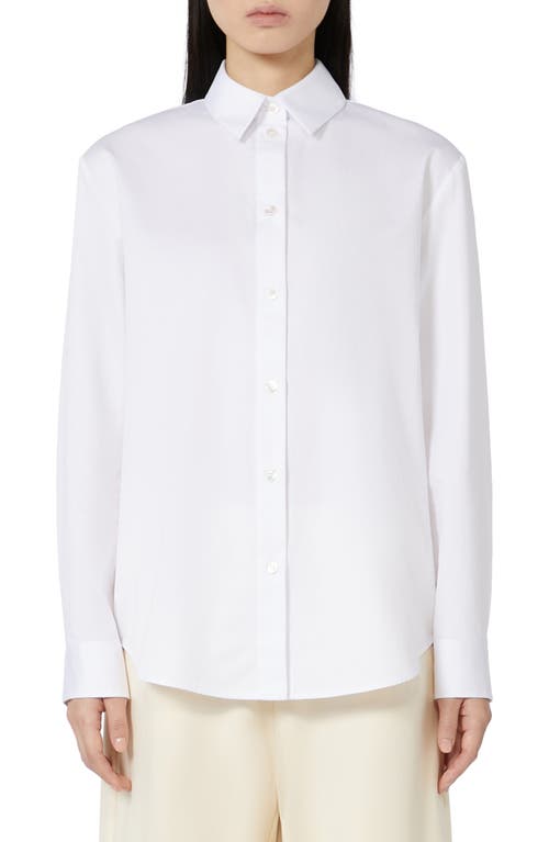 Weekend Max Mara Effige Cotton Button-up Shirt In White
