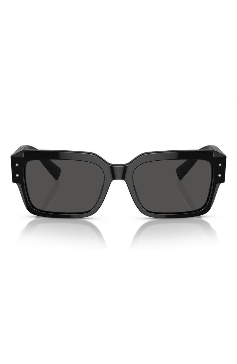 Dolce&Gabbana 56mm Square Sunglasses, Alternate, color, Black