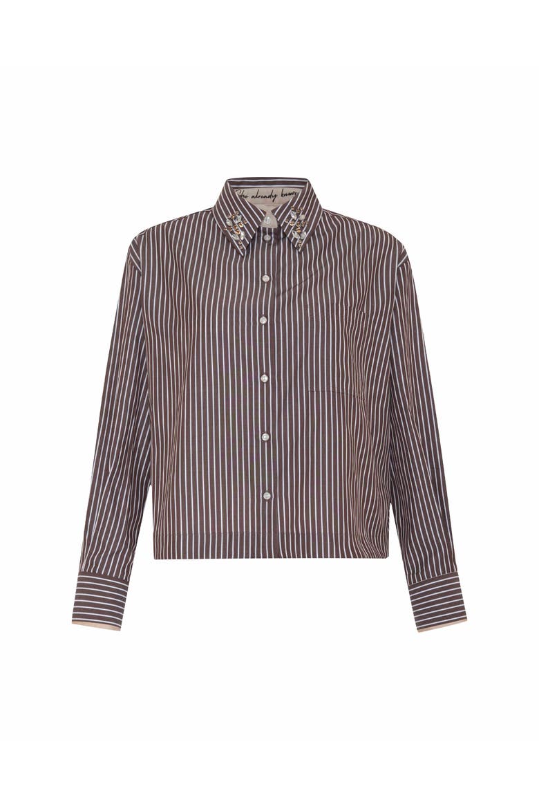 Echo Crystal Collar Shirt, Alternate, color, Huckleberry