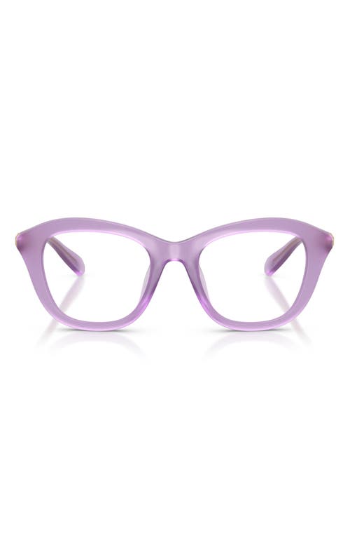 Swarovski 48mm Small Cat Eye Optical Glasses In Purple