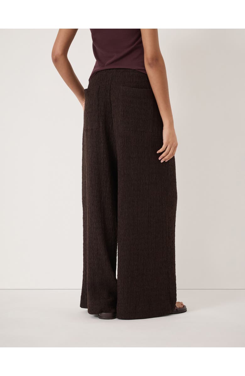 Hush Aria Textured Jersey Wide Leg Pants, Alternate, color, Dark Brown