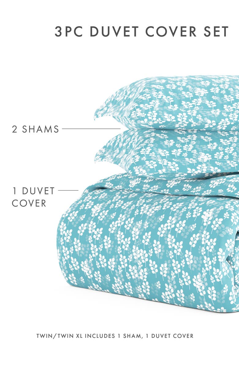 HOMESPUN Premium Ultra Soft Wheatfield Pattern 3-Piece Duvet Cover Set, Alternate, color, Pale