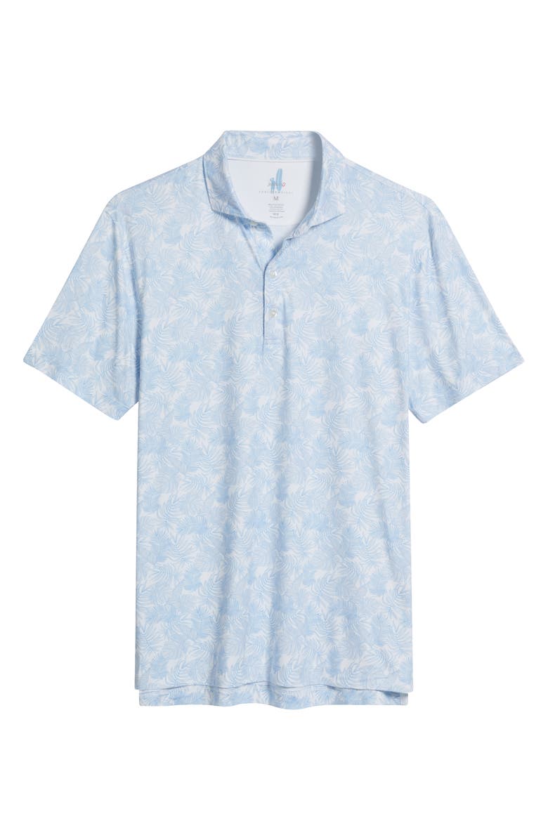 johnnie-O Mana Leaf Print Featherweight Performance Polo, Alternate, color, Kona