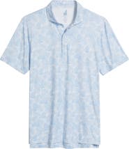 johnnie-O Mana Leaf Print Featherweight Performance Polo