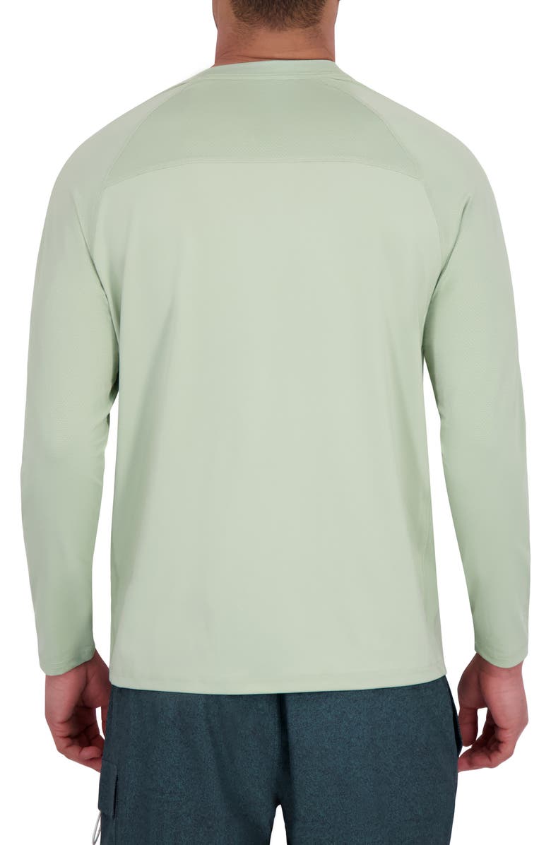 Spyder Textured Long Sleeve Rashguard, Alternate, color, Laurel Green